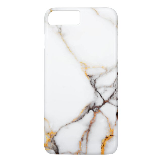 Funda De Case-Mate Para iPhone Textura de mármol blanco (Reverso)