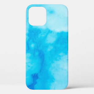 Funda Para iPhone 12 Textura de mármol blanco azul con patronabst natur