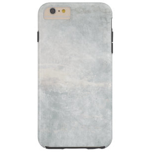 Funda Resistente Para iPhone 6 Plus Textura de mármol blanco y plateado