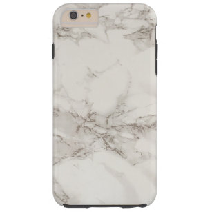 Funda Resistente Para iPhone 6 Plus Textura de mármol gris blanca simple personalizada
