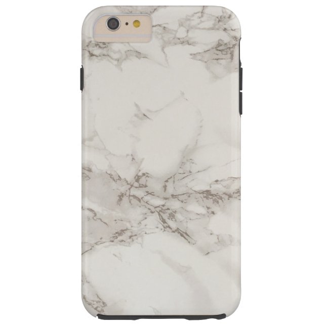 Funda De Case-Mate Para iPhone Textura de mármol gris blanca simple personalizada (Reverso)