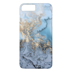 Funda Para iPhone 8 Plus/7 Plus Textura de mármol moderna Barely There del oro del