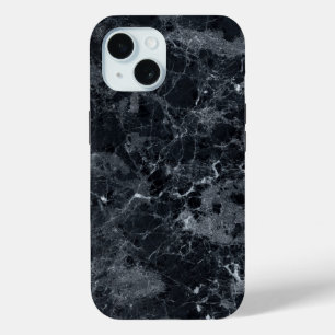 Funda Para iPhone 15 Textura de mármol negro