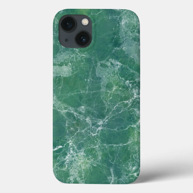 Funda De Case-Mate Para iPhone Textura de mármol verde (Reverso)