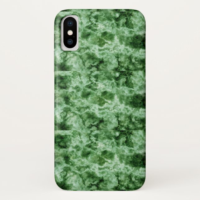 Funda De Case-Mate Para iPhone Textura de mármol verde (Reverso)