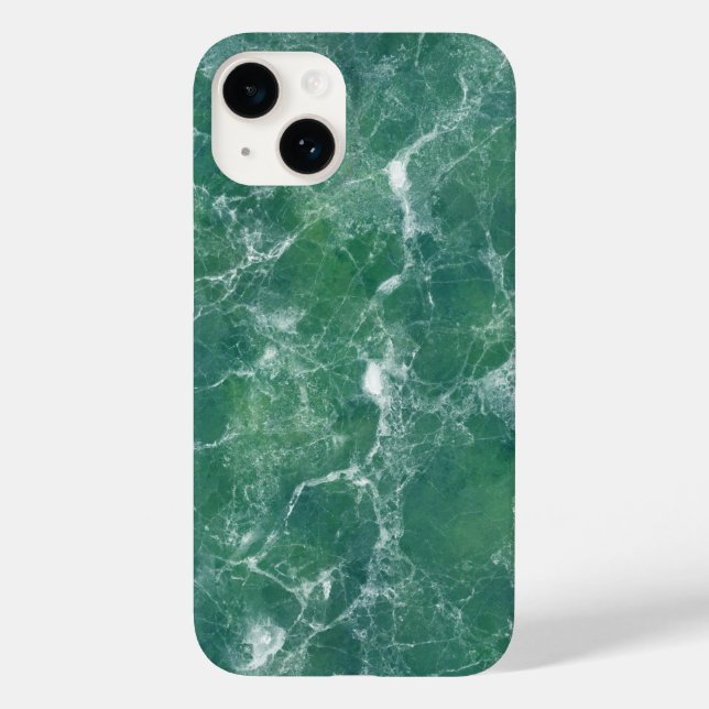 Funda De Case-Mate Para iPhone Textura de mármol verde (Reverso )