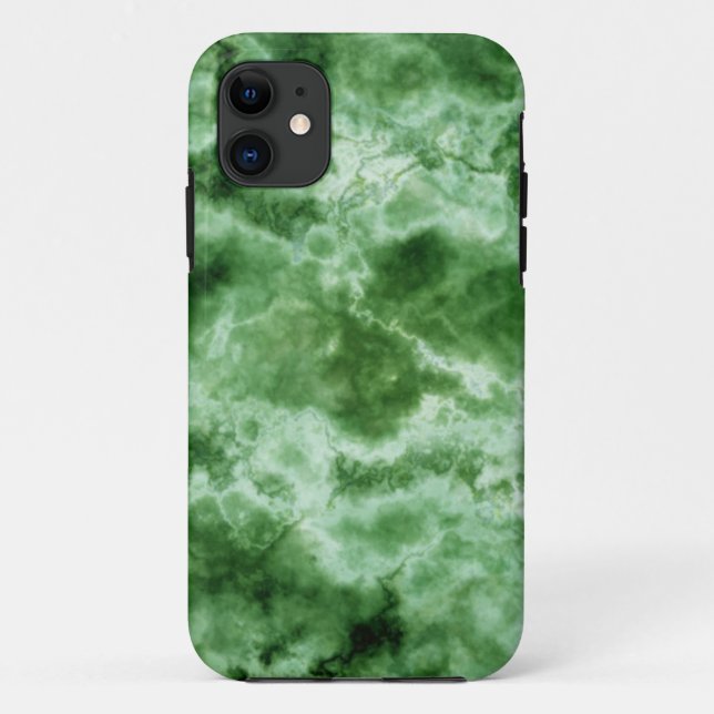 Funda De Case-Mate Para iPhone Textura de mármol verde (Reverso)