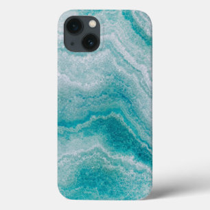 Funda Para iPhone 13 Textura de mármol verde marino