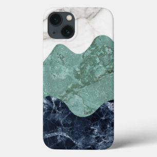Funda Para iPhone 13 Textura de mármol verde negro