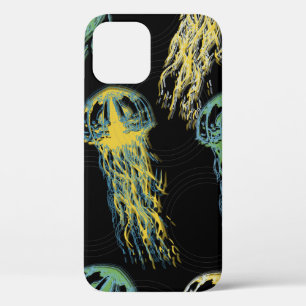Funda Para iPhone 12 Textura de medusa dibujada a mano. Sopa dibujada a