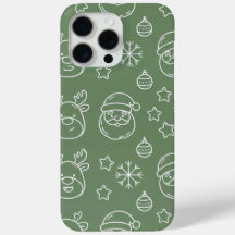 Textura de Navidad verde con elementos festivos
