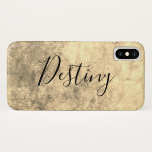 Funda Para iPhone X Textura de oro grungy