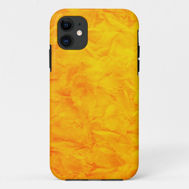 Funda De Case-Mate Para iPhone TEXTURA DE PAPEL DE FONDO - amarillo naranja (Reverso)