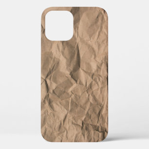 Funda Para iPhone 12 Textura de papel reciclado rugosa y marrón