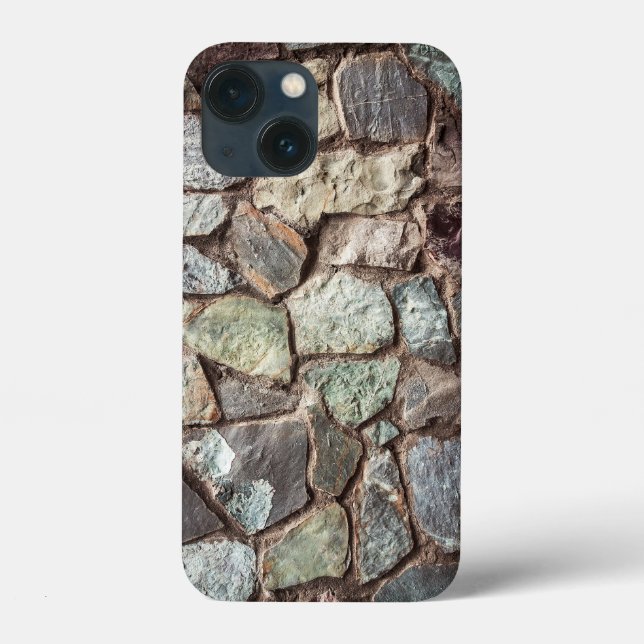Funda De Case-Mate Para iPhone Textura de pared de piedra (Reverso )