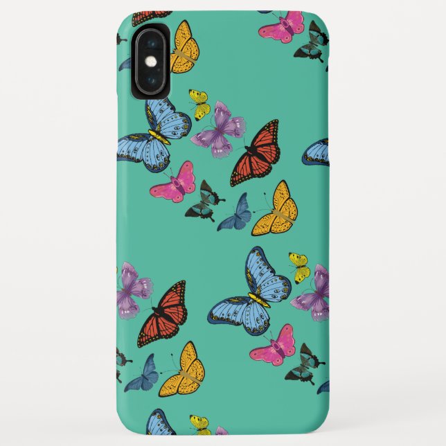 Funda De Case-Mate Para iPhone Textura de patrón de mariposa (Reverso)