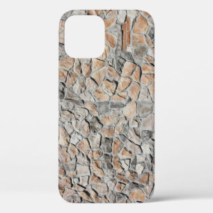 Funda Para iPhone 12 Textura de piedra del castillo marrón antiguo