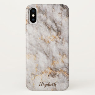 Funda Para iPhone XS Textura de piedra granítica de mármol de Guay