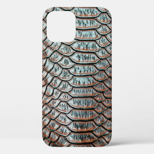 Funda Para iPhone 12 textura de piel de fondo textura, cocodrilo, l