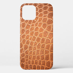 Funda Para iPhone 12 Textura de piel marrón para el fondo