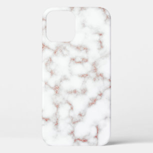 Funda Para iPhone 12 Pro Textura de Purpurina de oro de mármol blanco Carra