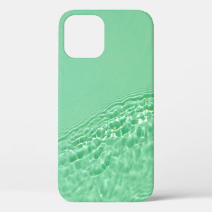 Funda Para iPhone 12 Textura de superficie de agua clara de color azul