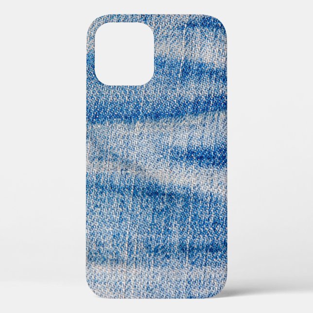 Funda De Case-Mate Para iPhone Textura de tela de vaqueros azules, fondo textil (Reverso )
