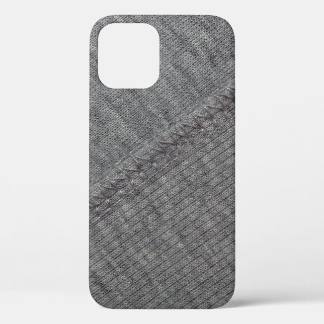 Funda De Case-Mate Para iPhone textura de tela gris con dibujos abstractos y  (Reverso )