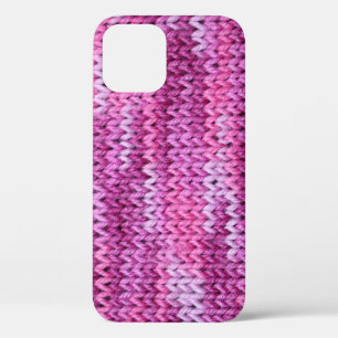 Funda Para iPhone 12 Textura de tela tejida de tonos púrpura