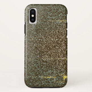 Funda Para iPhone X Textura de vaqueros azules (grunge)
