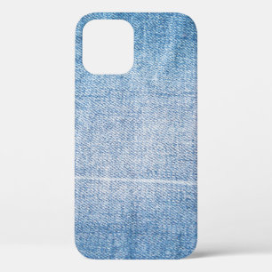 Funda Para iPhone 12 Textura de vaqueros de denim azul