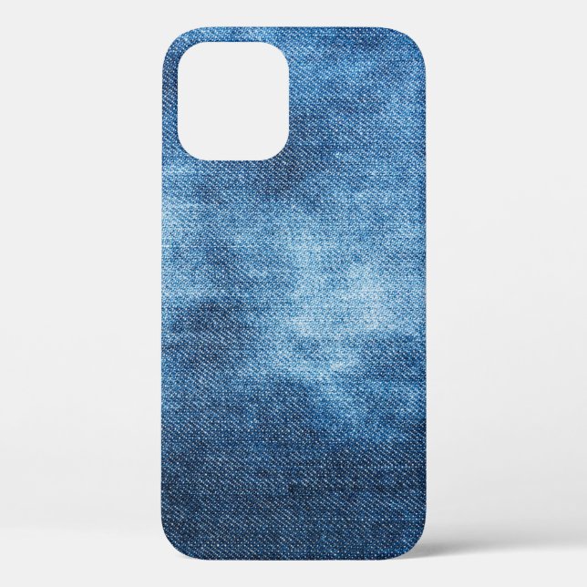 Funda De Case-Mate Para iPhone Textura de vaqueros de denim azul (Reverso )