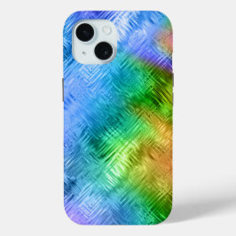 Funda Para iPhone 15 Textura de vidrio azul de Topaz mística