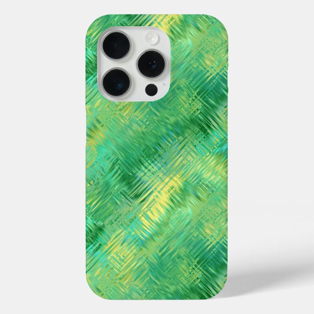 Funda De Case-Mate Para iPhone Textura de vidrio verde esmeralda (Reverso )