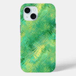 Funda Para iPhone 15 Textura de vidrio verde esmeralda