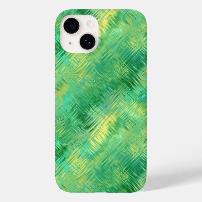 Funda De Case-Mate Para iPhone Textura de vidrio verde esmeralda (Reverso )