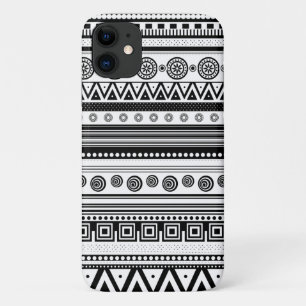 Funda Para iPhone 11 textura decorativa azteca BN