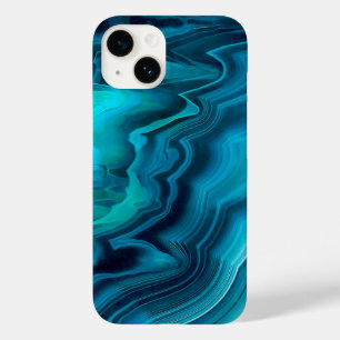 Funda Para iPhone 14 De Case-Mate Textura del Agate Verde del Mar