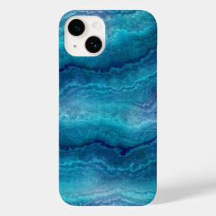 Funda Para iPhone 14 De Case-Mate Textura del árido verde del Mar Azul