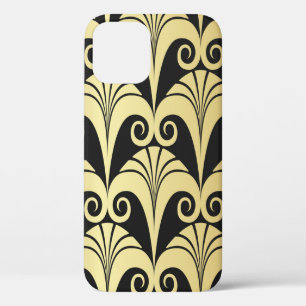 Funda Para iPhone 12 Textura del brillo dorado. Geomet dorado vintage a