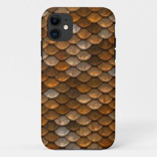 Funda Para iPhone 11 Textura del dragón de la escala de peces de la si