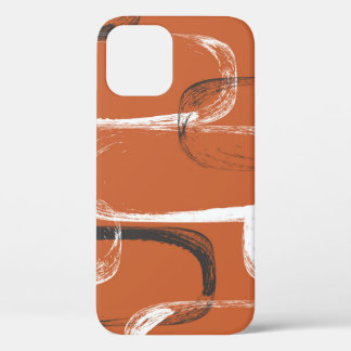 Funda Para iPhone 12 Textura del pincel: fondo Naranja sin soldadura