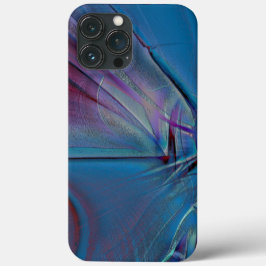 Funda Para iPhone 13 Pro Max Textura digital azul real muy áspera en tonos viej