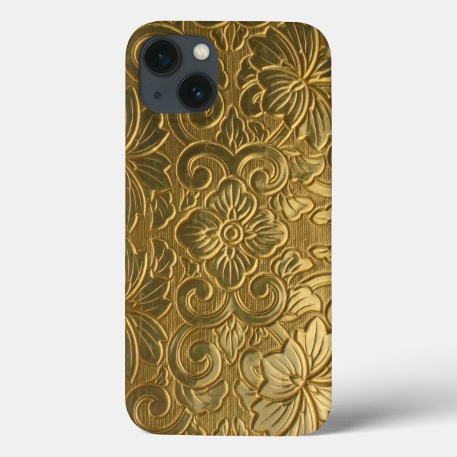 Funda De Case-Mate Para iPhone Textura dorada (Reverso)