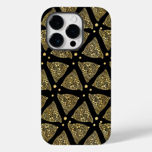 Funda Para iPhone 14 Pro De Case-Mate Textura dorada Triángulos Patrón moderno