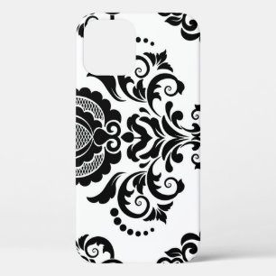 Funda Para iPhone 12 Textura elegante sin costura de Damasco de época
