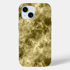 Funda Para iPhone 15 Textura en bruto de bronce
