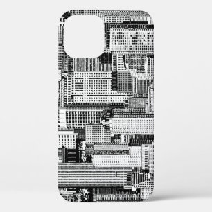 Funda Para iPhone 12 Textura isométrica sin foco en la ciudad de los ra