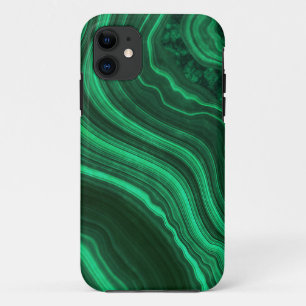 Funda Para iPhone 11 Textura malaquita verde