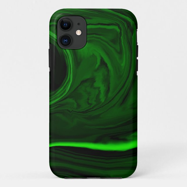 Funda De Case-Mate Para iPhone textura malaquita verde (Reverso)